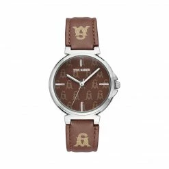 SteveMadden STACKED LOGO WATCH BROWN MULTI