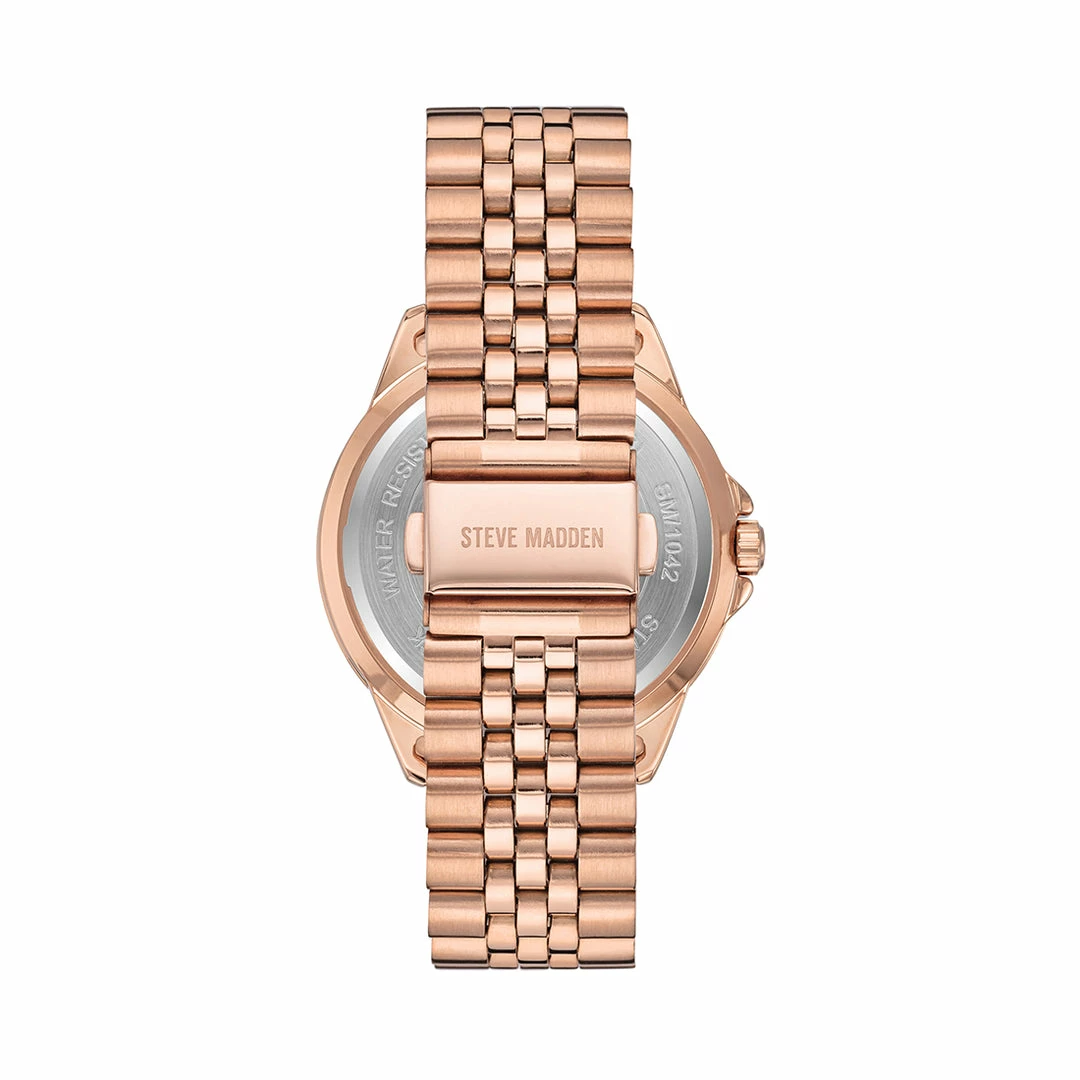 SteveMadden CLASSIC STATEMENT WATCH ROSE GOLD MULTI
