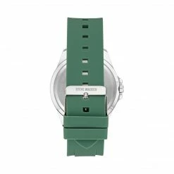 SteveMadden RUBBERIZED ENAMEL CASE WATCH GREEN MULTI