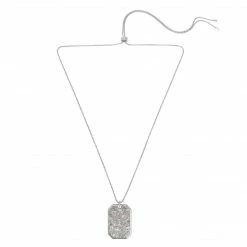 SteveMadden RHINESTONE PENDANT NECKLACE CLEAR