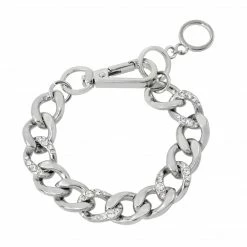 SteveMadden All New PAVE LINK BRACELET SILVER