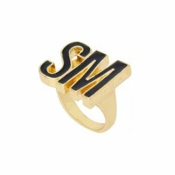 SteveMadden SM LOGO RING GOLD MULTI