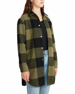 SteveMadden ELDRIDGE PLAID COAT GREEN