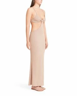 SteveMadden Night Out CUT OUT MAXI DRESS TAN