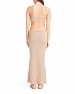 SteveMadden Night Out CUT OUT MAXI DRESS TAN