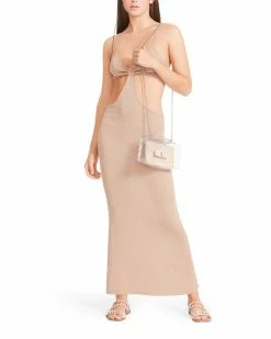 SteveMadden Night Out CUT OUT MAXI DRESS TAN