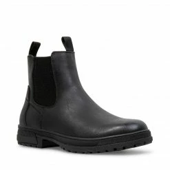 SteveMadden DAVIN BLACK LEATHER MEN'S SHOES