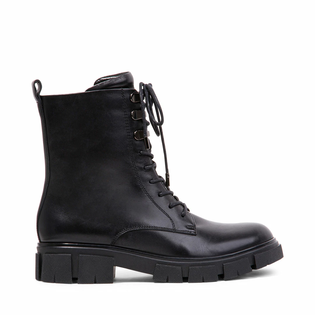 SteveMadden PINKY BLACK LEATHER WOMEN'S SHOES