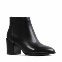 SteveMadden FOGGY BLACK LEATHER WOMEN'S SHOES