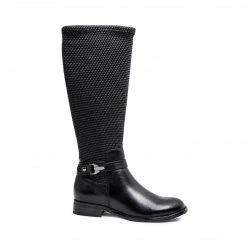 SteveMadden WOMEN'S SHOES ZOEVA BLACK LEATHER