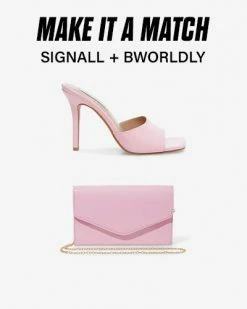 SteveMadden SHOP THE LOOK SIGNALL + BWORLDLY PINK PATENT