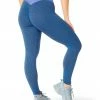 SteveMadden BODYCON SCRUNCHED LEGGING BLUE Lounge & Active