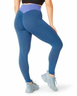 SteveMadden BODYCON SCRUNCHED LEGGING BLUE Lounge & Active