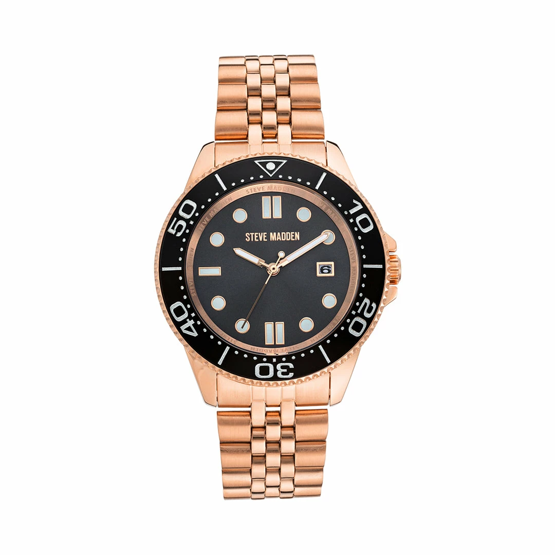 SteveMadden CLASSIC STATEMENT WATCH ROSE GOLD MULTI