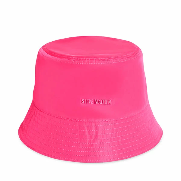 SteveMadden NYLON BUCKET HAT PINK