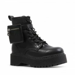 SteveMadden Booties POUCHF BLACK