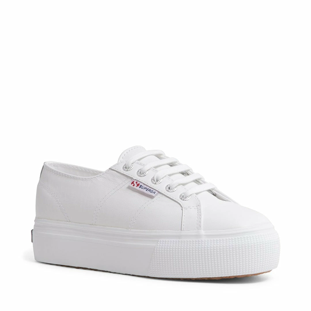 SteveMadden S00C790 WHITE LEATHER Super Platforms