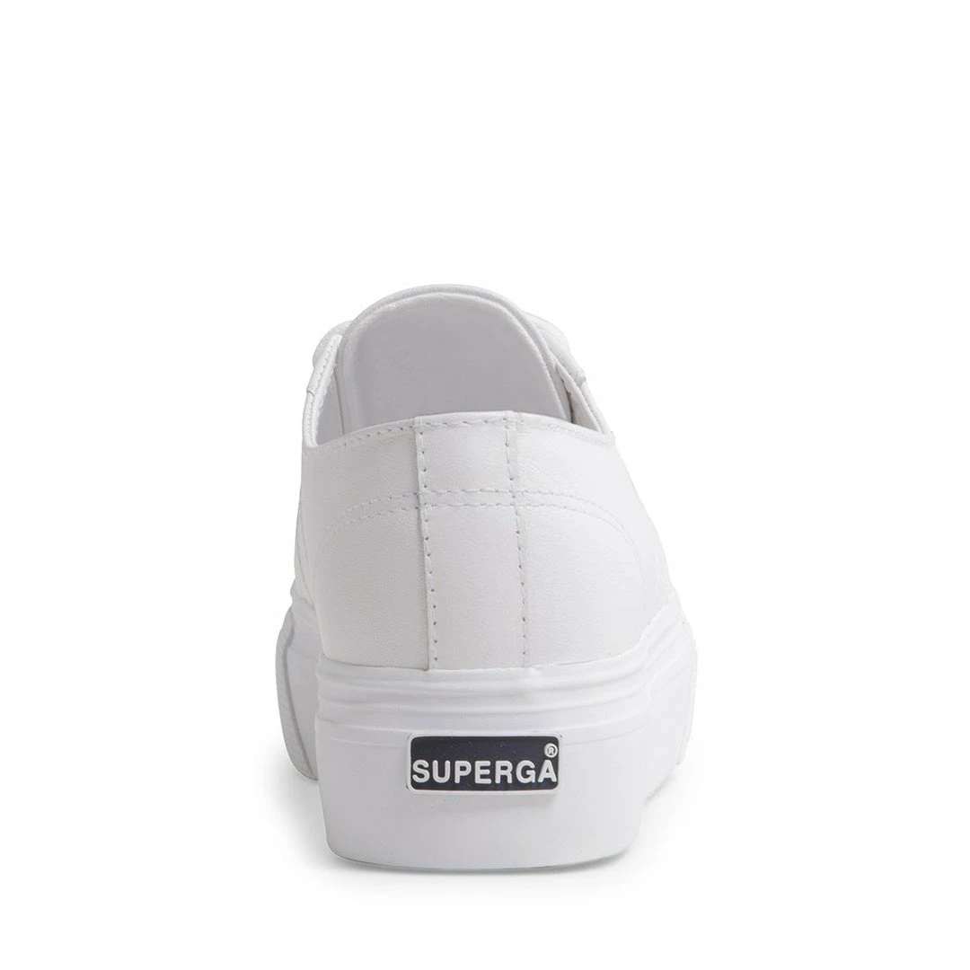 SteveMadden S00C790 WHITE LEATHER Super Platforms