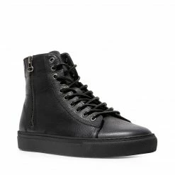 SteveMadden MEN'S SHOES SLASH BLACK LEATHER