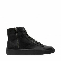 SteveMadden MEN'S SHOES SLASH BLACK LEATHER