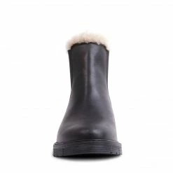 SteveMadden WOMEN'S SHOES ABELLAF BLACK LEATHER