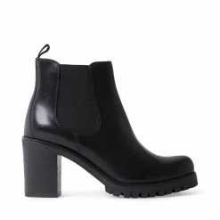 SteveMadden WOMEN'S SHOES ANAYAA BLACK LEATHER