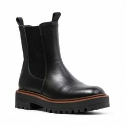 SteveMadden WOMEN'S SHOES BLAKELY BLACK LEATHER