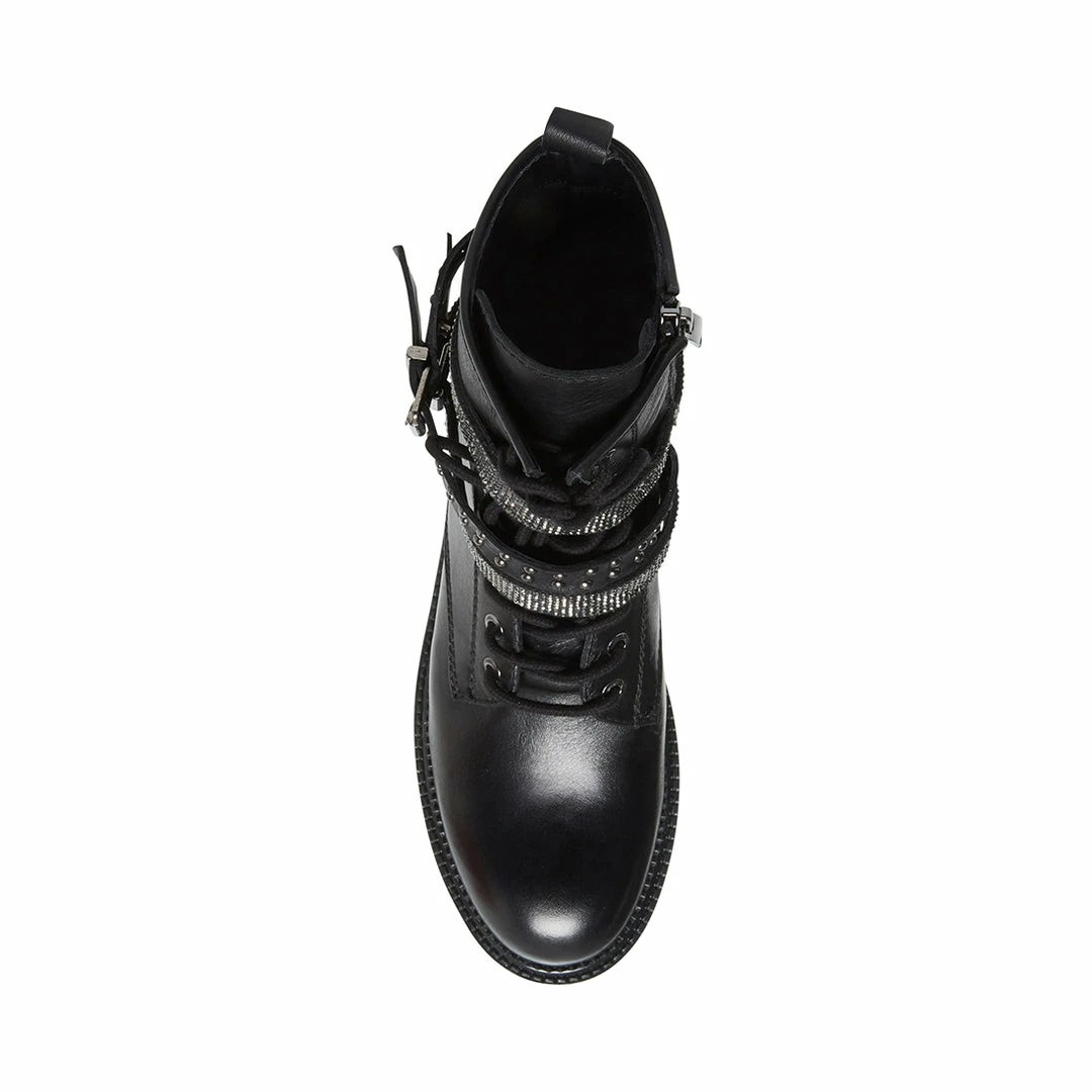 SteveMadden CAPTAIN BLACK LEATHER WOMEN'S SHOES