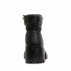 SteveMadden WOMEN'S SHOES HINTT BLACK LEATHER