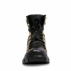 SteveMadden WOMEN'S SHOES HINTT BLACK LEATHER