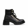 SteveMadden WOMEN'S SHOES HINTT BLACK LEATHER