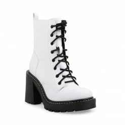 SteveMadden Super Platforms LION WHITE LEATHER