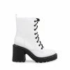SteveMadden Super Platforms LION WHITE LEATHER