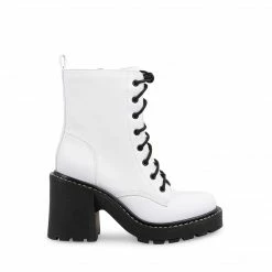 SteveMadden Super Platforms LION WHITE LEATHER