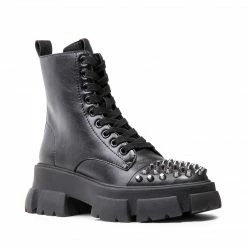 SteveMadden WOMEN'S SHOES TEMPERATE BLACK LEATHER