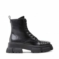 SteveMadden WOMEN'S SHOES TEMPERATE BLACK LEATHER