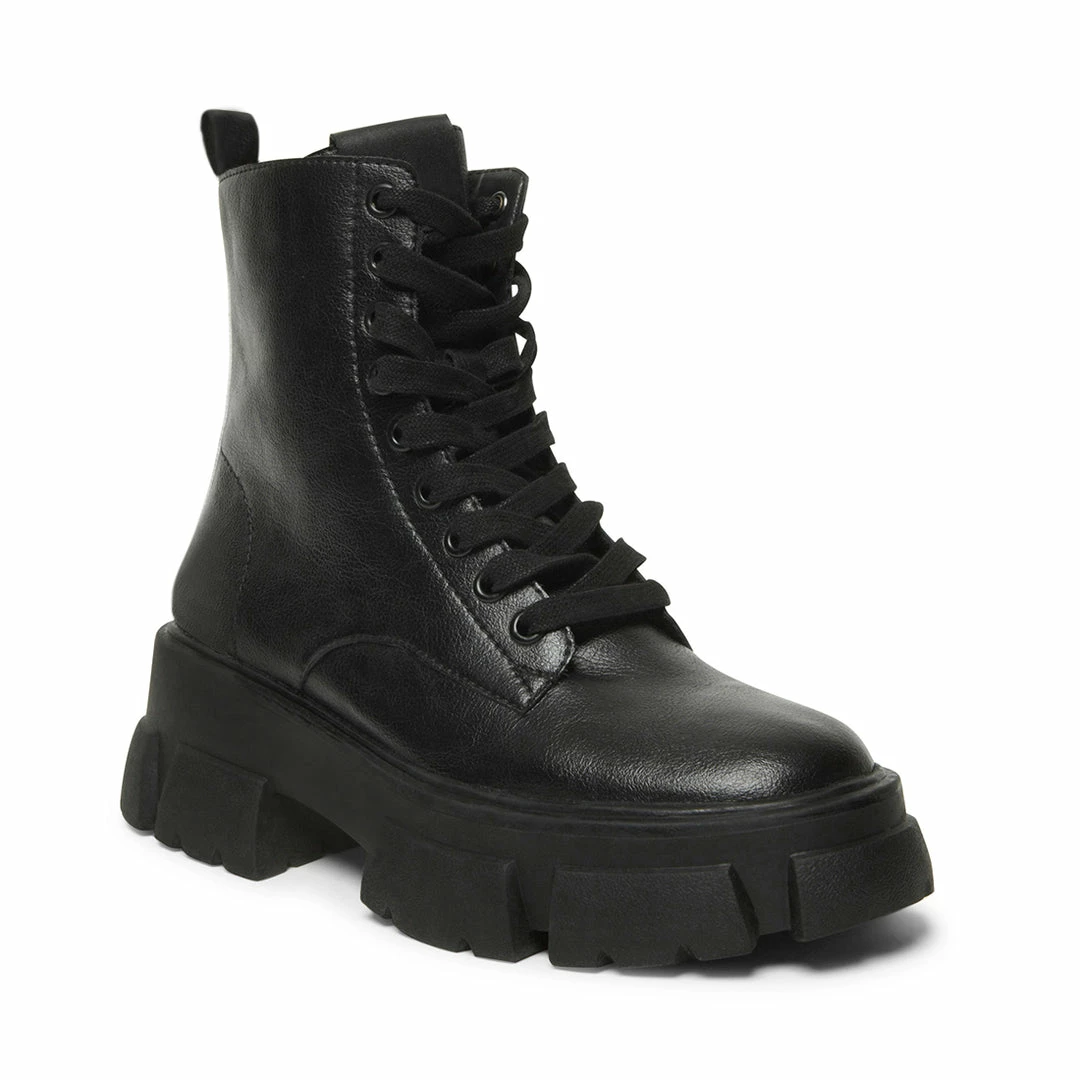 SteveMadden Super Platforms THORA BLACK LEATHER