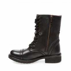 SteveMadden TROOPA2.0W BLACK LEATHER