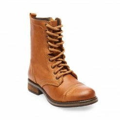 SteveMadden TROOPA2.0 COGNAC LEATHER WOMEN'S SHOES