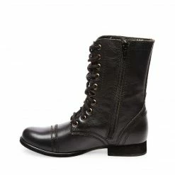 SteveMadden TROOPA BLACK LEATHER