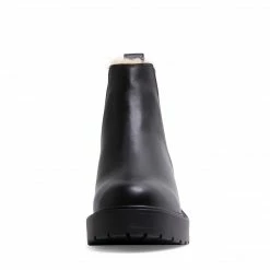 SteveMadden Super Platforms TYCLONE-F BLACK LEATHER