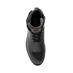 SteveMadden BALDEV BLACK LEATHER MEN'S SHOES