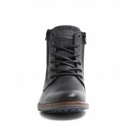 SteveMadden MEN'S SHOES BALDWIN BLACK LEATHER