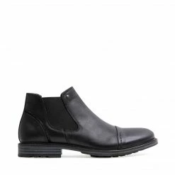 SteveMadden MEN'S SHOES BOAZ BLACK LEATHER