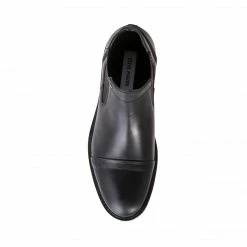 SteveMadden MEN'S SHOES BOAZ BLACK LEATHER