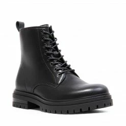 SteveMadden MEN'S SHOES BROMLEY BLACK LEATHER