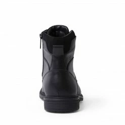 SteveMadden MEN'S SHOES CAMDEN WATERPROOF BLACK LEATHER