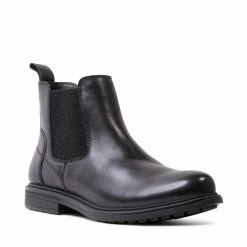 SteveMadden CRIMSON-L WATERPROOF BLACK LEATHER MEN'S SHOES