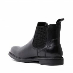 SteveMadden CRIMSON-L WATERPROOF BLACK LEATHER MEN'S SHOES