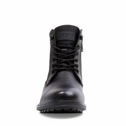 SteveMadden DIRK BLACK LEATHER MEN'S SHOES